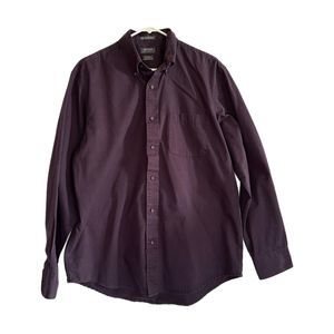 Arrow Dark Purple Men's Button Down Dress Shirt, Medium, 15-15.5, Pre-owned